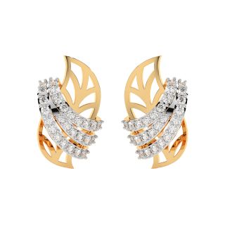 Remy Round Diamond Stud Earrings